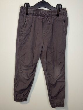 H&M Kids Stretch Twill Jogger Pants Charcoal Dark Gray Size 5 Knee Wear